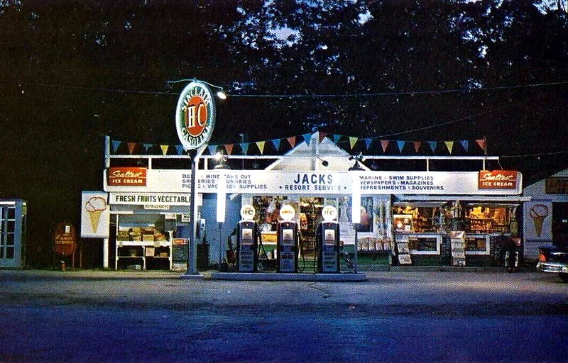 Jacks Resort Store - Old Postcard